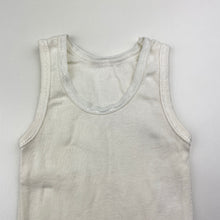 Load image into Gallery viewer, Unisex Anko, white cotton singlet top, GUC, size 000,  