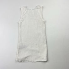 Load image into Gallery viewer, Unisex Anko, white cotton singlet top, GUC, size 000,  