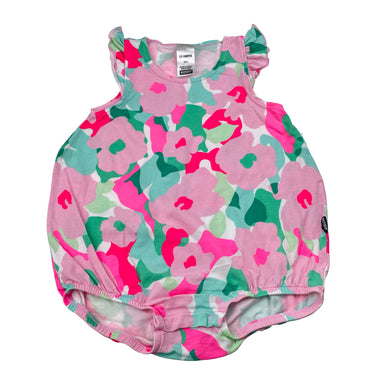 Girls Bonds, colourful floral bubblesuit romper, FUC, size 1,  