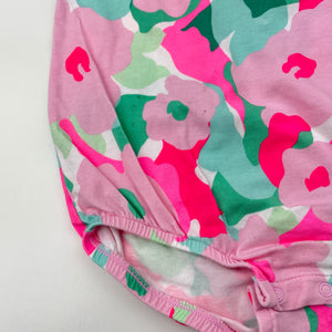 Girls Bonds, colourful floral bubblesuit romper, FUC, size 1,  