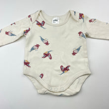 Load image into Gallery viewer, Unisex Anko, organic cotton bodysuit / romper, birds, GUC, size 000,  