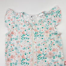 Load image into Gallery viewer, Girls purebaby, lightweight organic cotton zip romper, GUC, size 00,  