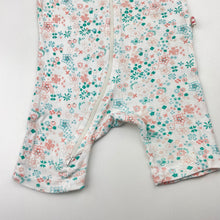 Load image into Gallery viewer, Girls purebaby, lightweight organic cotton zip romper, GUC, size 00,  