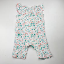 Load image into Gallery viewer, Girls purebaby, lightweight organic cotton zip romper, GUC, size 00,  