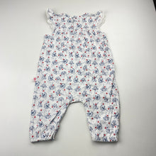 Load image into Gallery viewer, Girls Marquise, floral cotton romper, GUC, size 00,  