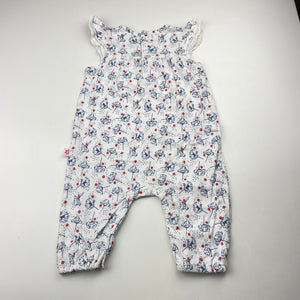 Girls Marquise, floral cotton romper, GUC, size 00,  