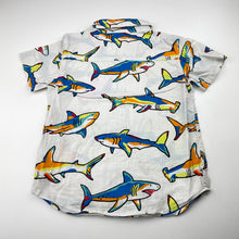 Load image into Gallery viewer, Boys Anko, lightweight cotton short sleeve shirt, sharks, EUC, size 5,  