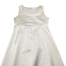 Load image into Gallery viewer, Girls Us Angels, white satin formal/communion dress, GUC, size 8, L: 94cm