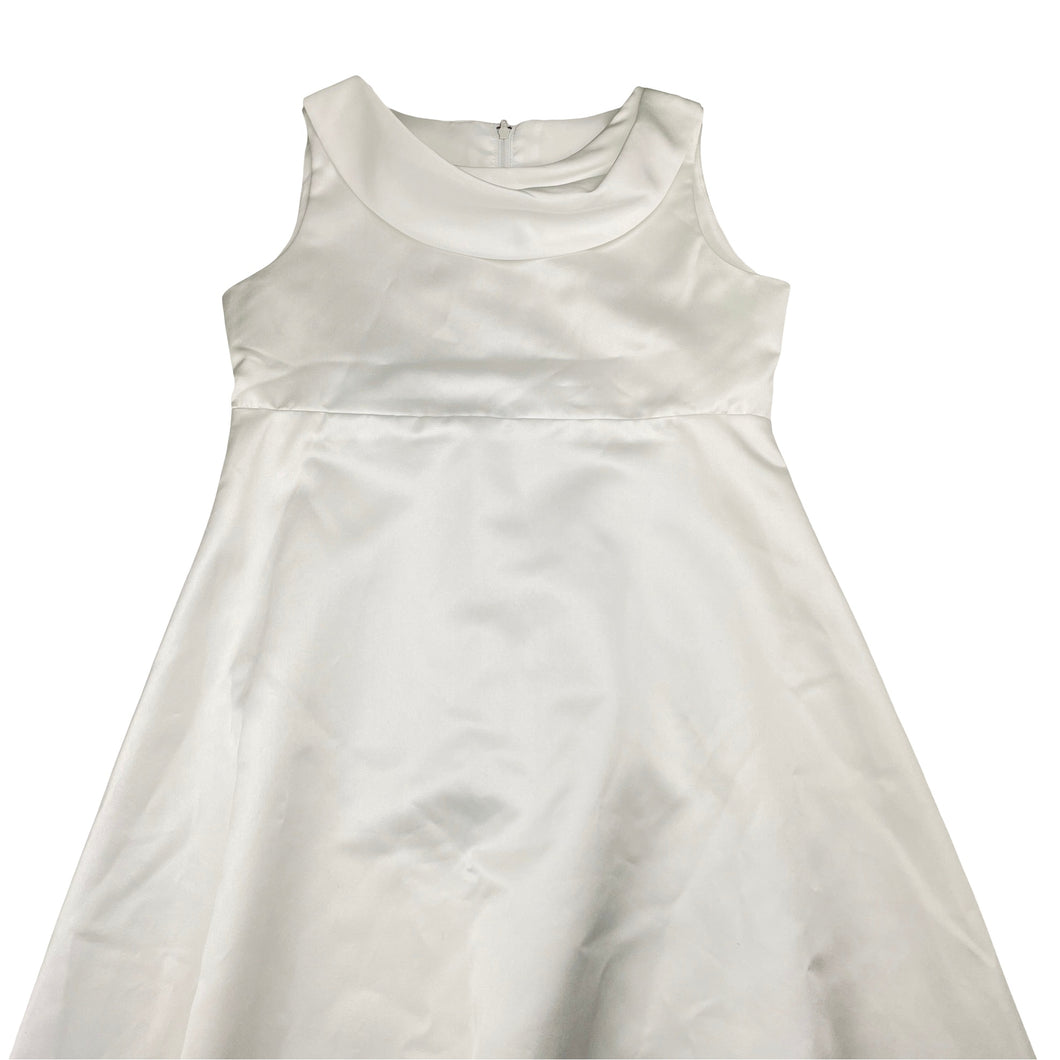 Girls Us Angels, white satin formal/communion dress, GUC, size 8, L: 94cm