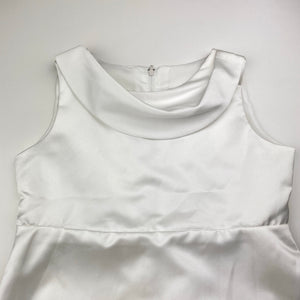 Girls Us Angels, white satin formal/communion dress, GUC, size 8, L: 94cm