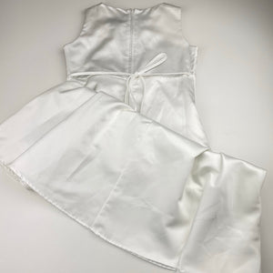 Girls Us Angels, white satin formal/communion dress, GUC, size 8, L: 94cm