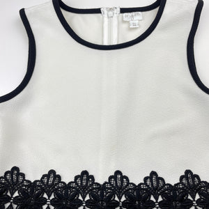 Girls Origami, white & black party / formal dress, light marks, FUC, size 14, L: 77cm