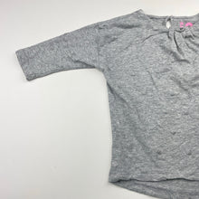 Load image into Gallery viewer, Girls Cotton On, grey cotton long sleeve top, silver spots, GUC, size 3,  