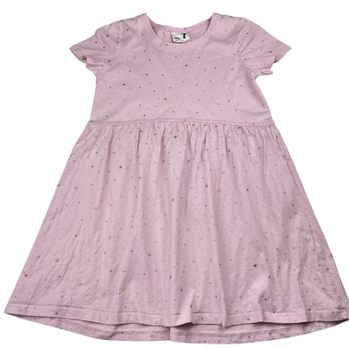 Girls Cotton On, pink cotton t-shirt dress, FUC, size 7, L: 60cm