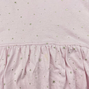 Girls Cotton On, pink cotton t-shirt dress, FUC, size 7, L: 60cm