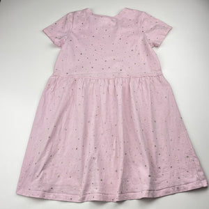 Girls Cotton On, pink cotton t-shirt dress, FUC, size 7, L: 60cm