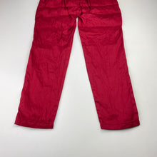 Load image into Gallery viewer, Boys red, lightweight pants, elasticated, Inside leg: 48cm, EUC, size 6,  