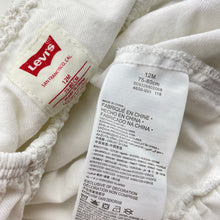 Load image into Gallery viewer, Girls Levis, white cotton / viscose dress, FUC, size 12 months, L: 41cm