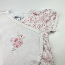 Load image into Gallery viewer, Girls Bebe by Minihaha, floral cotton romper, light mark neck, FUC, size 00,  