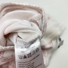 Load image into Gallery viewer, Girls Bebe by Minihaha, floral cotton romper, light mark neck, FUC, size 00,  