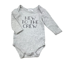 Load image into Gallery viewer, Unisex 4 Baby, grey marle cotton bodysuit / romper, GUC, size 000,  