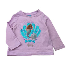Load image into Gallery viewer, Girls Disney, Little Mermaid cotton long sleeve top, FUC, size 1,  