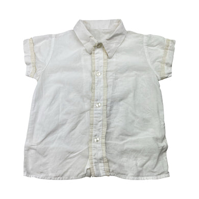Girls vintage, lightweight short sleeve blouse, no labels, L: 33cm, armpit to armpit: 28cm, EUC, size 1-2,  