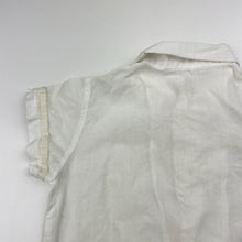 Load image into Gallery viewer, Girls vintage, lightweight short sleeve blouse, no labels, L: 33cm, armpit to armpit: 28cm, EUC, size 1-2,  