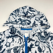 Load image into Gallery viewer, Boys H&amp;T, lightweight zip hoodie sweater, dinosaurs, FUC, size 4,  
