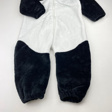 Load image into Gallery viewer, Unisex fleece, all-in-one panda suit / outfit, back neck to crotch: 48cm, shoulder to cuff: 31cm, Inside leg: 26cm, EUC, size 2-3,  