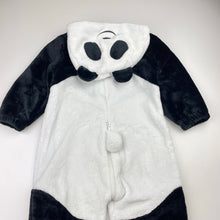 Load image into Gallery viewer, Unisex fleece, all-in-one panda suit / outfit, back neck to crotch: 48cm, shoulder to cuff: 31cm, Inside leg: 26cm, EUC, size 2-3,  