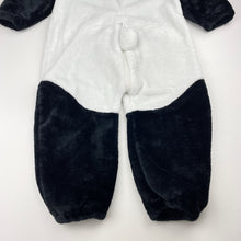 Load image into Gallery viewer, Unisex fleece, all-in-one panda suit / outfit, back neck to crotch: 48cm, shoulder to cuff: 31cm, Inside leg: 26cm, EUC, size 2-3,  