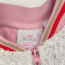 Load image into Gallery viewer, Girls Mango, fleece zip up sweater, FUC, size 6,  