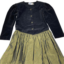 Load image into Gallery viewer, Girls FREIDELLE Australia, vintage long sleeve party dress, removable shoulder pads, EUC, size 10, L: 80cm