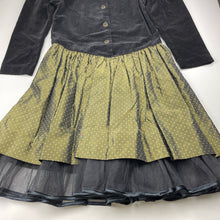 Load image into Gallery viewer, Girls FREIDELLE Australia, vintage long sleeve party dress, removable shoulder pads, EUC, size 10, L: 80cm
