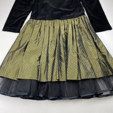Load image into Gallery viewer, Girls FREIDELLE Australia, vintage long sleeve party dress, removable shoulder pads, EUC, size 10, L: 80cm