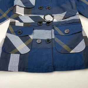 Girls lightweight, jacket / coat, no labels, L: 54cm, armpit to armpit: 35cm, shoulder to cuff: 41cm, GUC, size 6,  