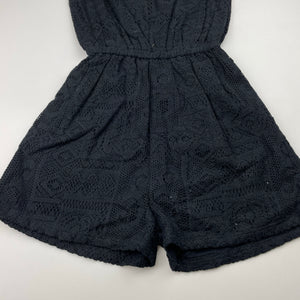 Girls Miss Understood, cotton lined lace playsuit, EUC, size 7,  