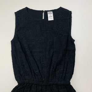 Girls Miss Understood, cotton lined lace playsuit, EUC, size 7,  