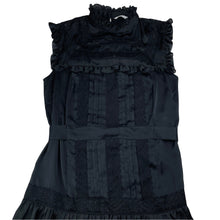 Load image into Gallery viewer, Girls New Look, lightweight party/formal dress, lace panels, GUC, size 12, L: 81cm
