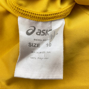 Boys ASICS, Authentic Wallabies Rugby top, light marks back hem, FUC, size 10,  