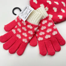 Load image into Gallery viewer, Girls H&amp;T, knitted hat / beanie &amp; gloves, NEW, size 4-6,  