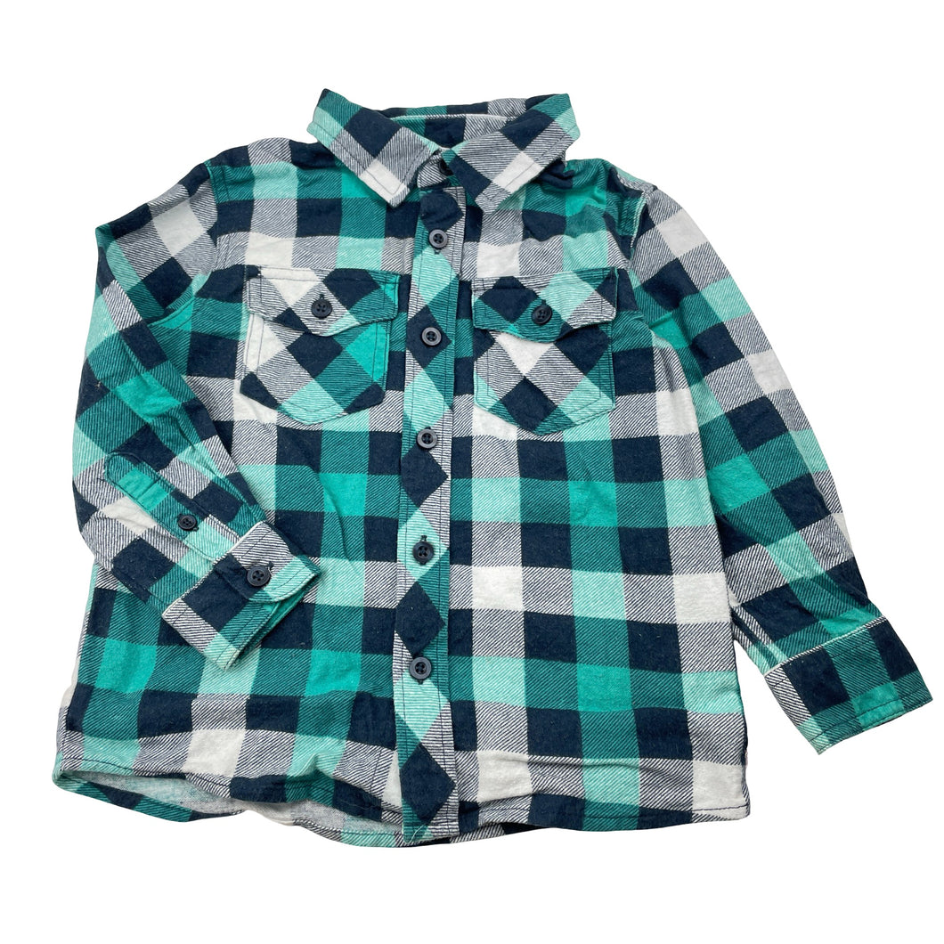 Boys Kids & Co, flannel cotton long sleeve shirt, EUC, size 3,  