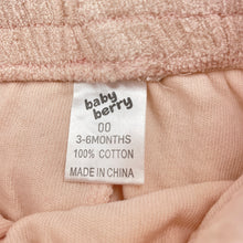 Load image into Gallery viewer, Girls Baby Berry, pink terry cotton shorts, elasticated, EUC, size 00,  