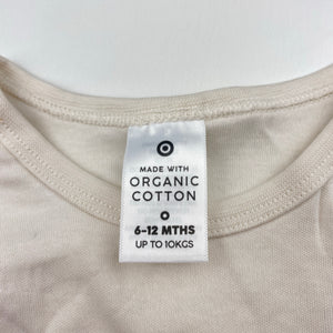 Unisex Target, soft feel organic cotton bodysuit / romper, EUC, size 0,  