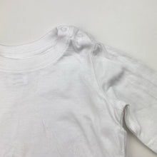 Load image into Gallery viewer, Unisex Baby Berry, white cotton long sleeve tee / top, EUC, size 0,  