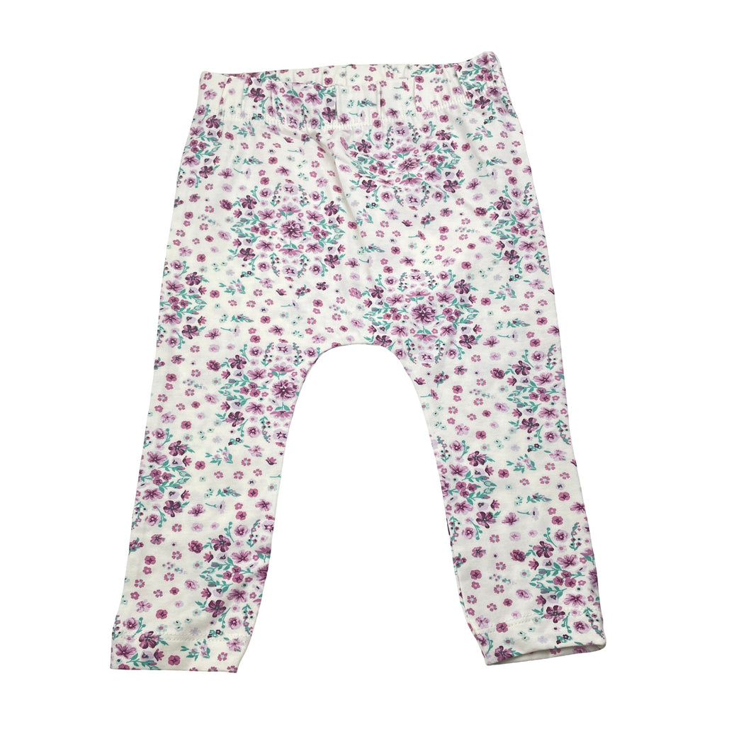 Girls Baby Berry, stretchy floral leggings / bottoms, EUC, size 0,  