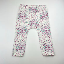 Load image into Gallery viewer, Girls Baby Berry, stretchy floral leggings / bottoms, EUC, size 0,  