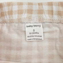 Load image into Gallery viewer, Girls Baby Berry, checked stretchy leggings / bottoms, GUC, size 0,  