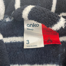 Load image into Gallery viewer, Unisex Anko, navy fleece dressing gown / bath robe, GUC, size 3,  